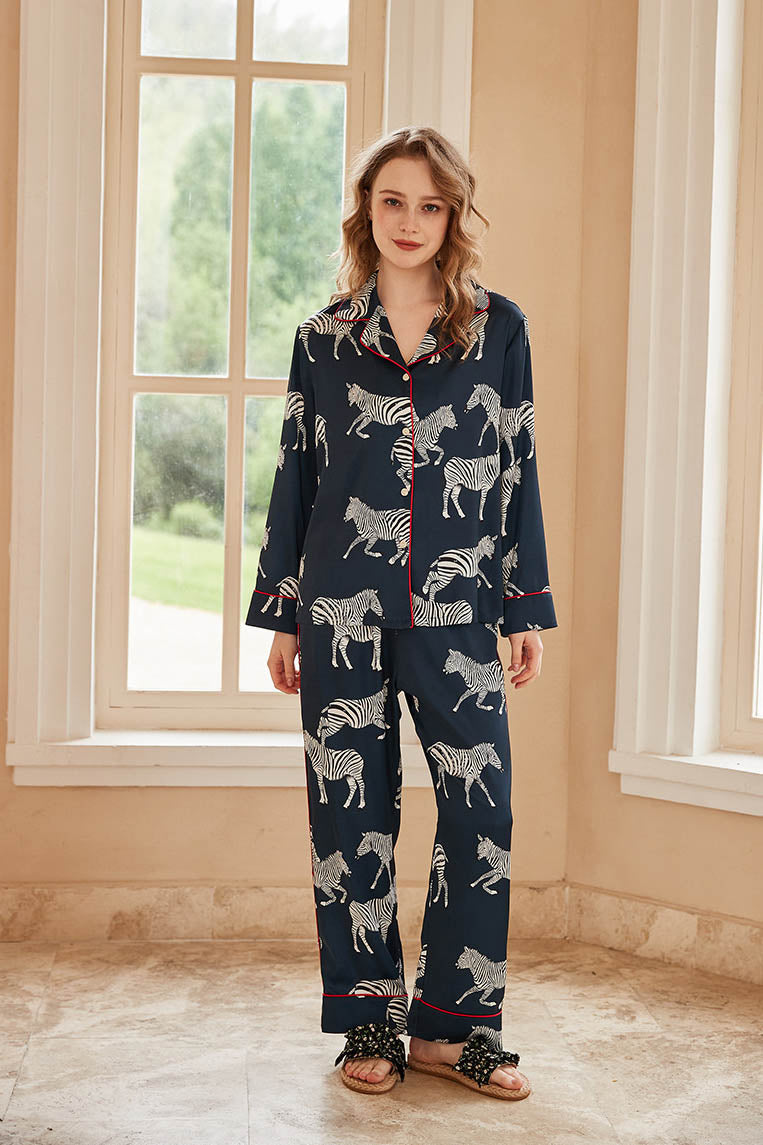 Zebra Desenli Pijama Takımı