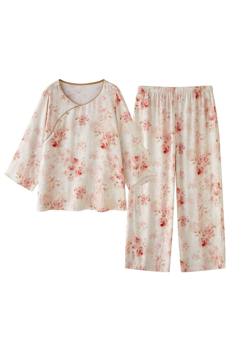 Çevre Dostu Elyaf Baskılı Pijama Takımı