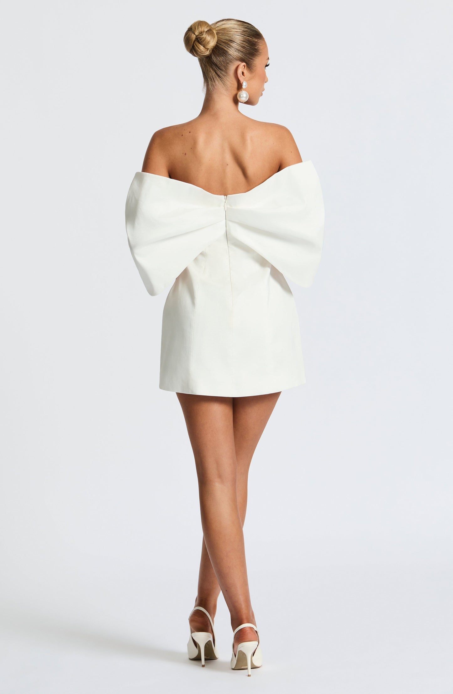 Briella Mini Elbise – Ekru