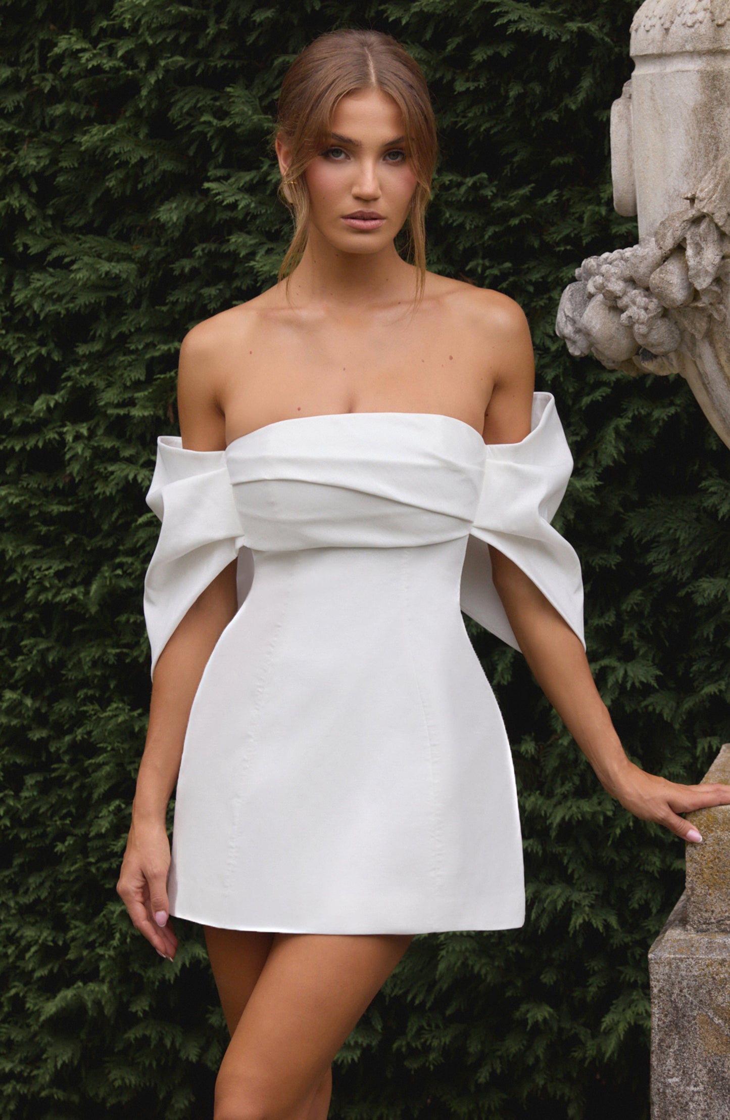 Briella Mini Elbise – Ekru