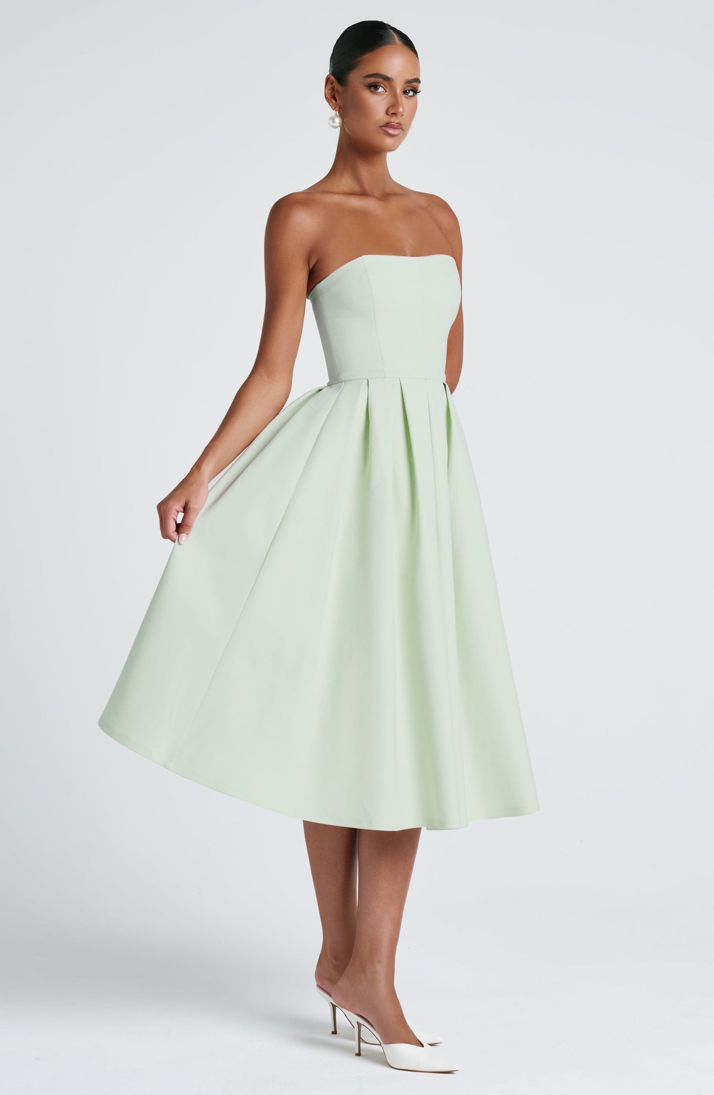 Edith Straplez Midi Elbise