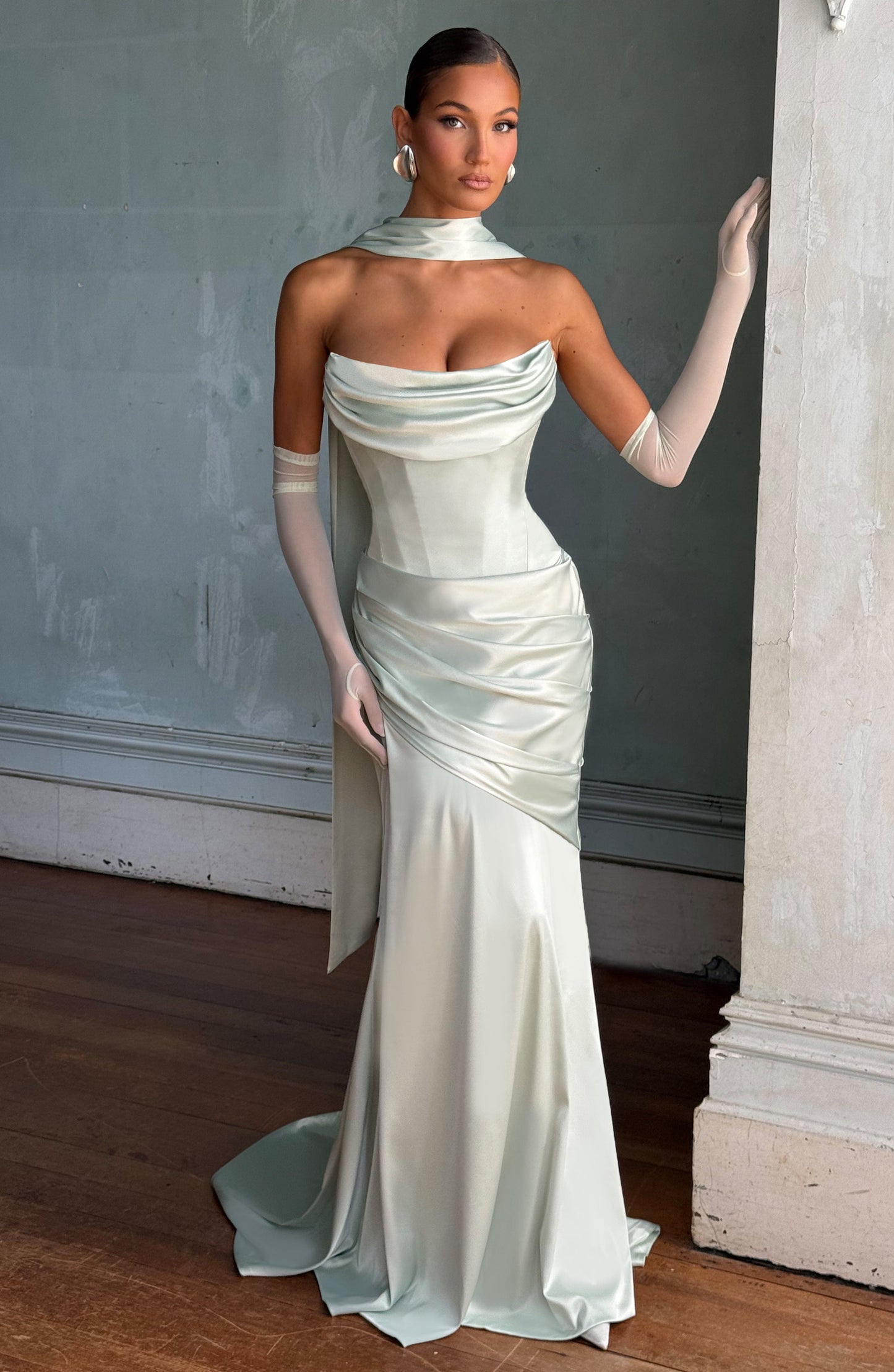 Kensington Maxi Elbise – Mint