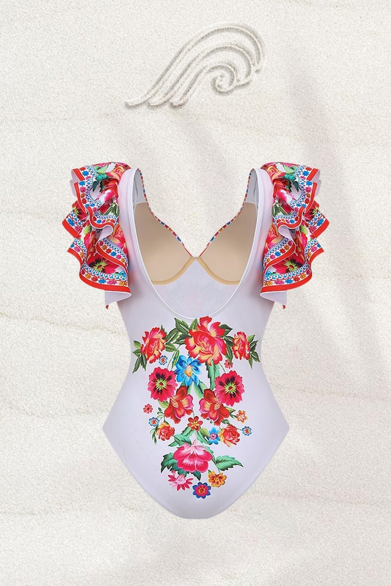 Livia Vintage Floral Baskılı İki Parça Mayo Takımı