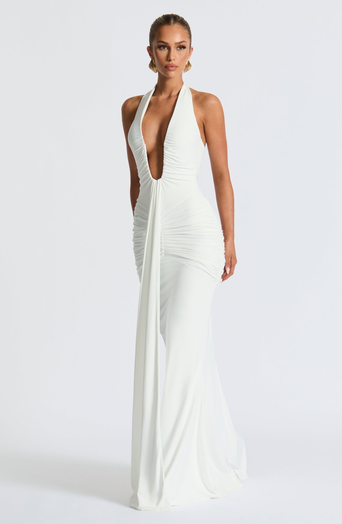 Rosetta Maxi Elbise – Beyaz