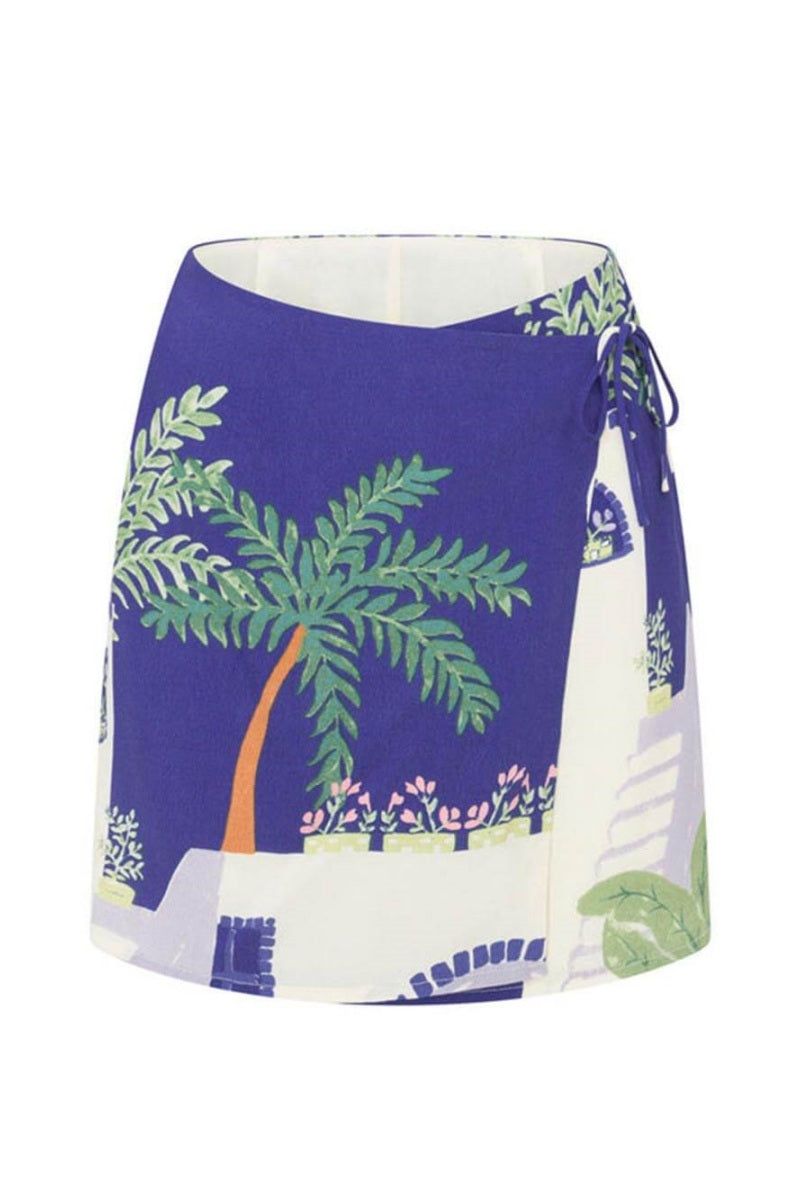 Botanik Baskı Gömlek ve  Bağcıklı Etek Seti