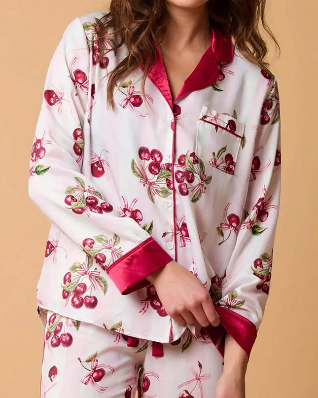 Noel Festivali Çizgili Pijama Takımı