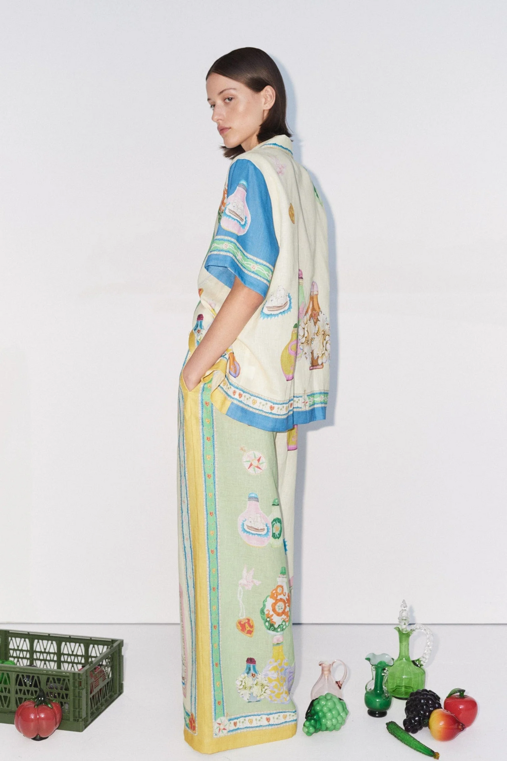 Alchemy Bottles Renk Bloklu Kısa Kollu Gömlek