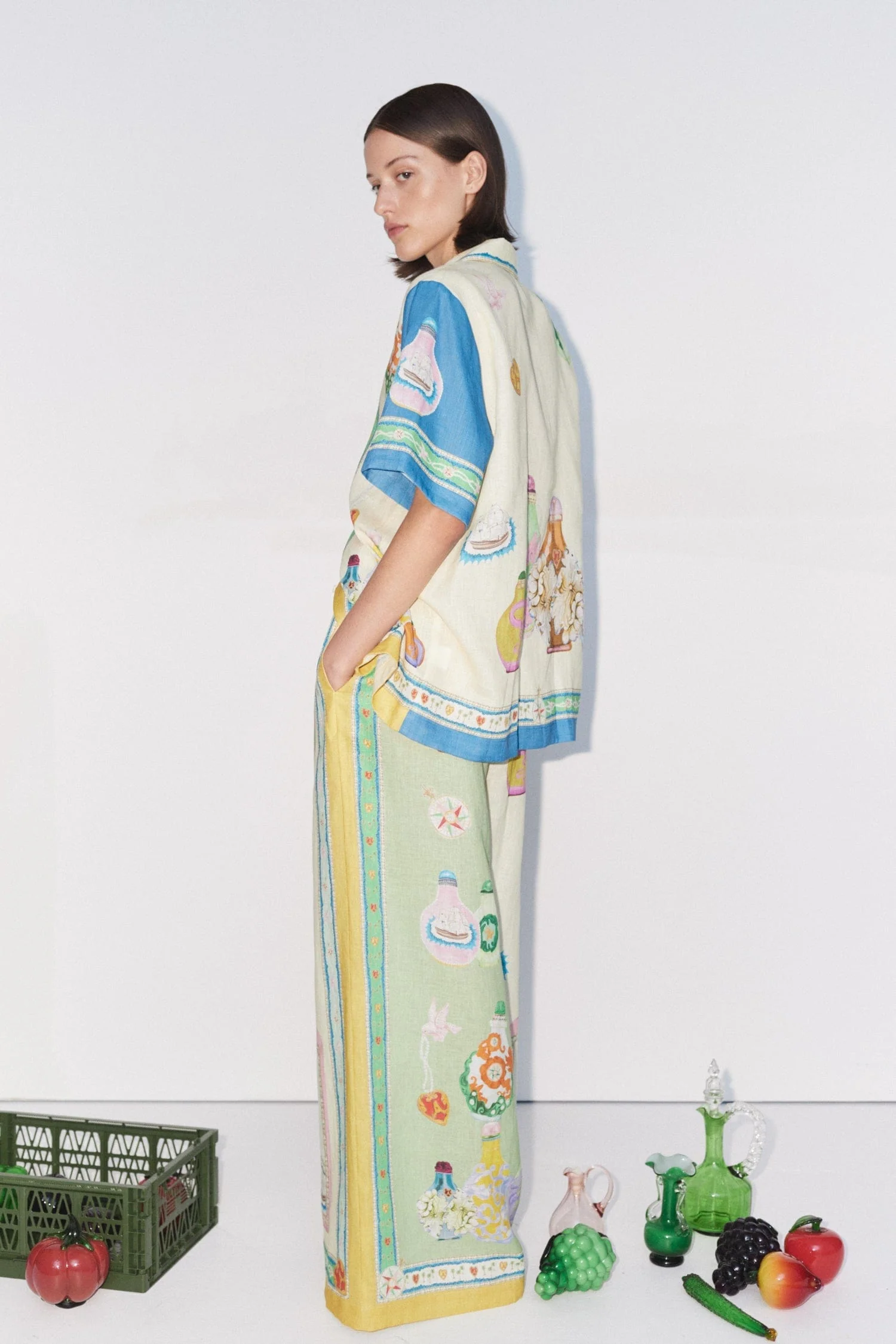 Alchemy Bottles Renk Bloklu Kısa Kollu Gömlek