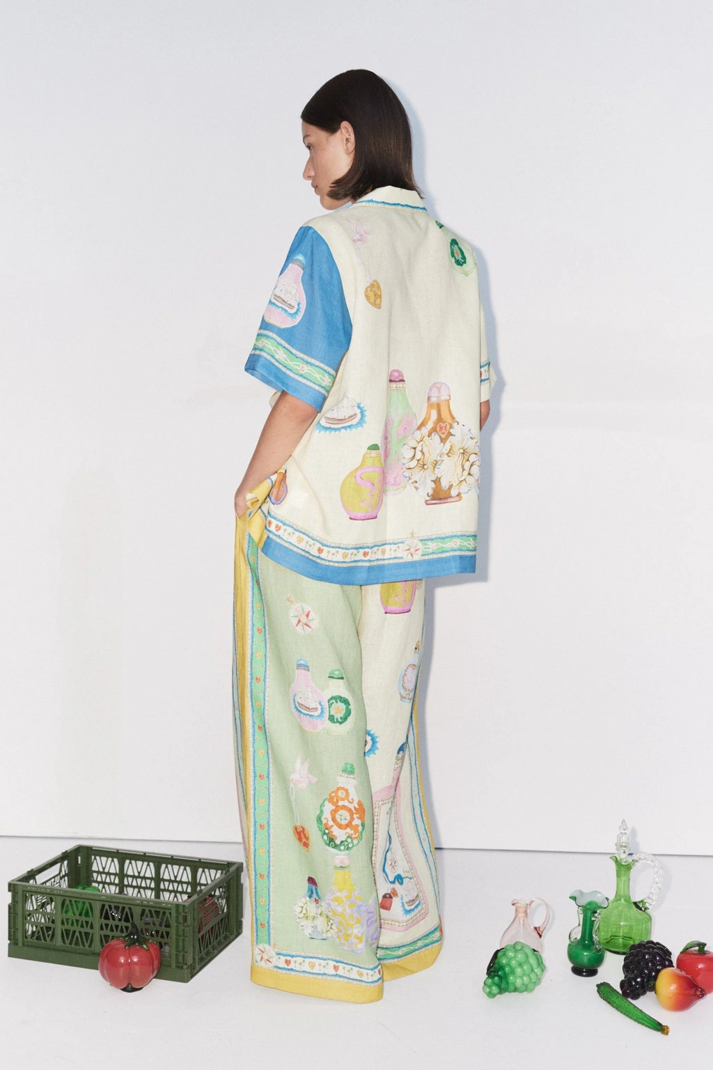 Alchemy Bottles Renk Bloklu Kısa Kollu Gömlek