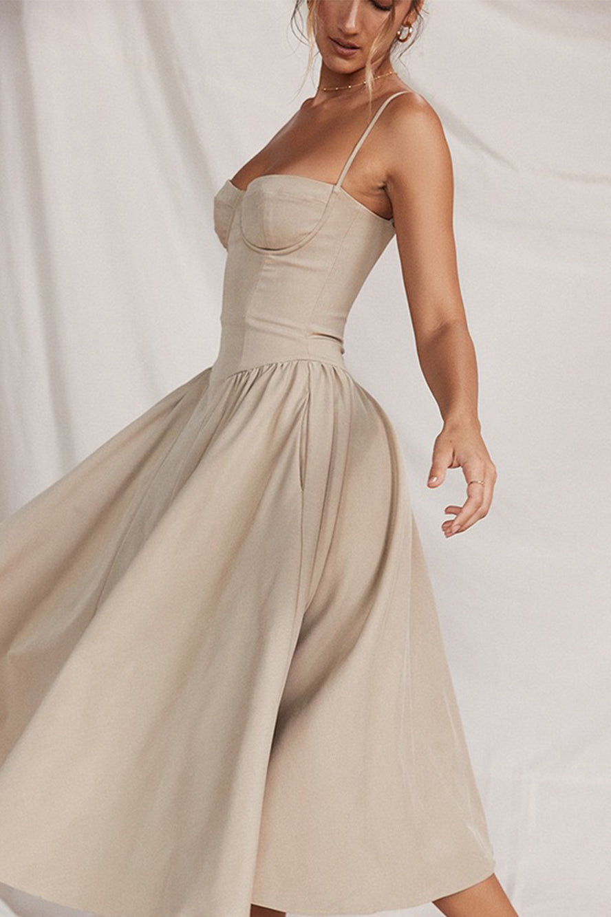 Askılı Midi Elbise