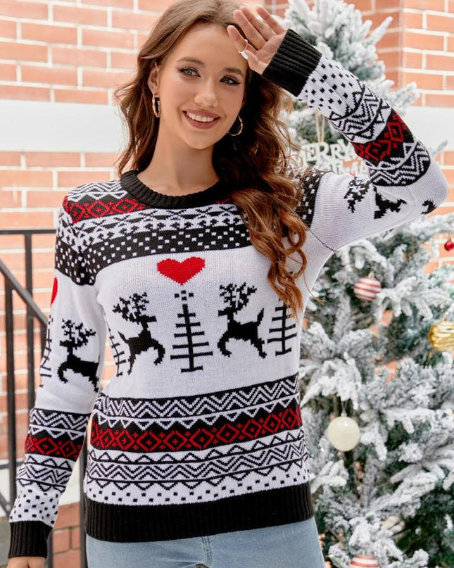 Noel Ayısı ve Boynuz Örgü Kazak