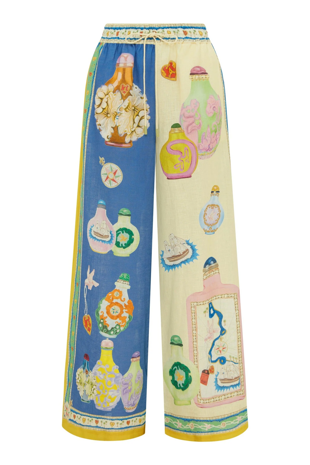 Alchemy Bottles Renk Bloklu Palazzo Pantolon