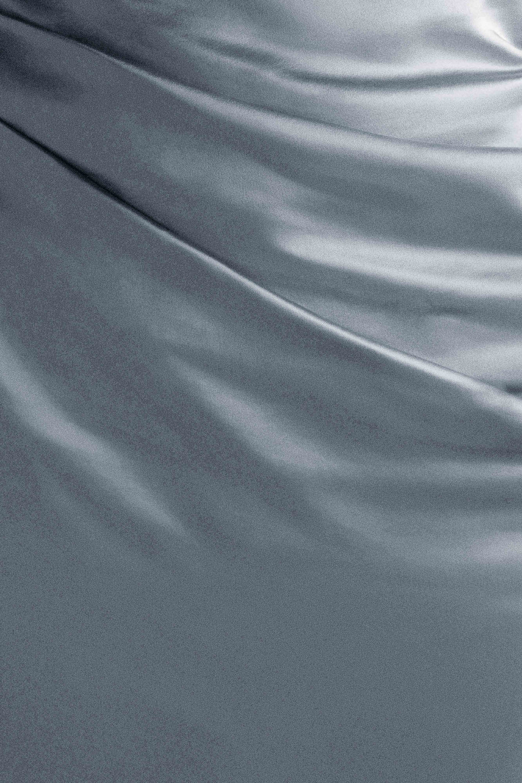 Elara Tek Omuz Saten Elbise – Açık Mavi