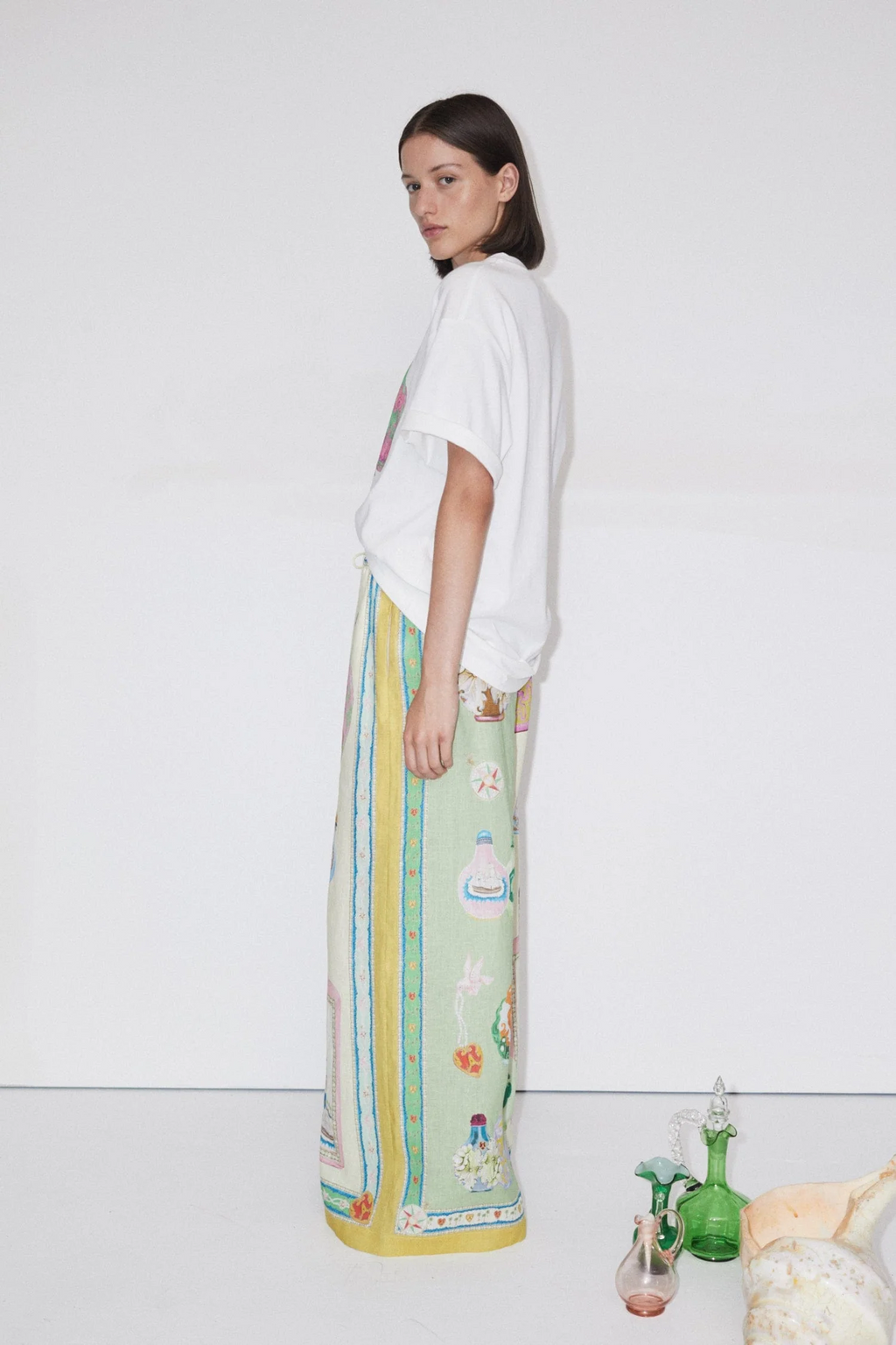 Alchemy Bottles Renk Bloklu Palazzo Pantolon