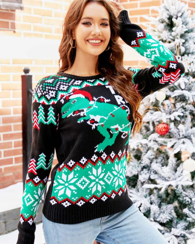 NOEL DİNOZOR ÖRGÜ KAZAK