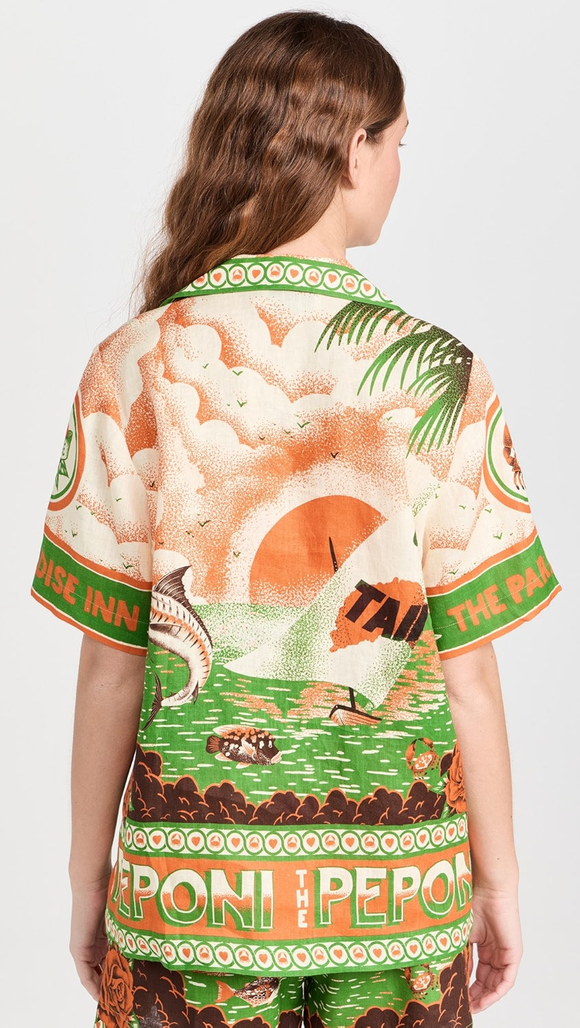 Tropik Günbatımı Gömlek & Şort Takımı