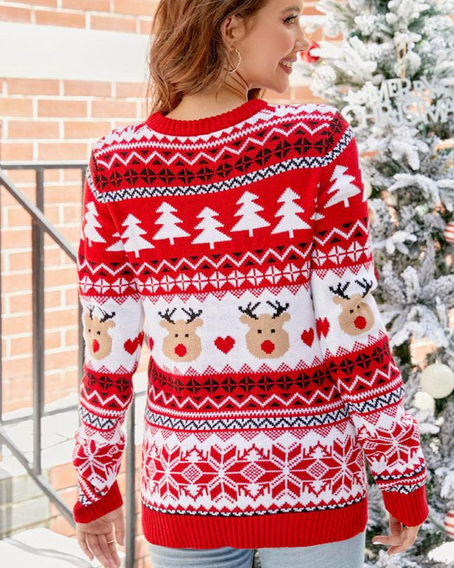 Noel Ayısı ve Boynuz Örgü Kazak