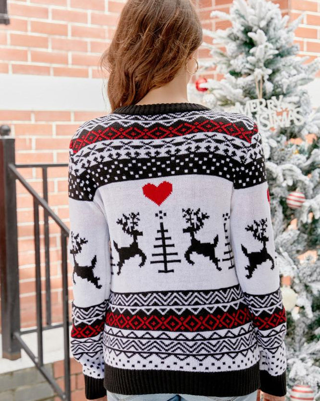 Noel Ayısı ve Boynuz Örgü Kazak