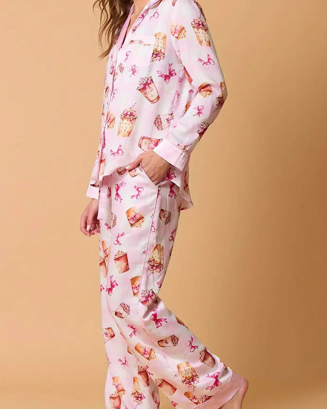 Noel Festivali Çizgili Pijama Takımı