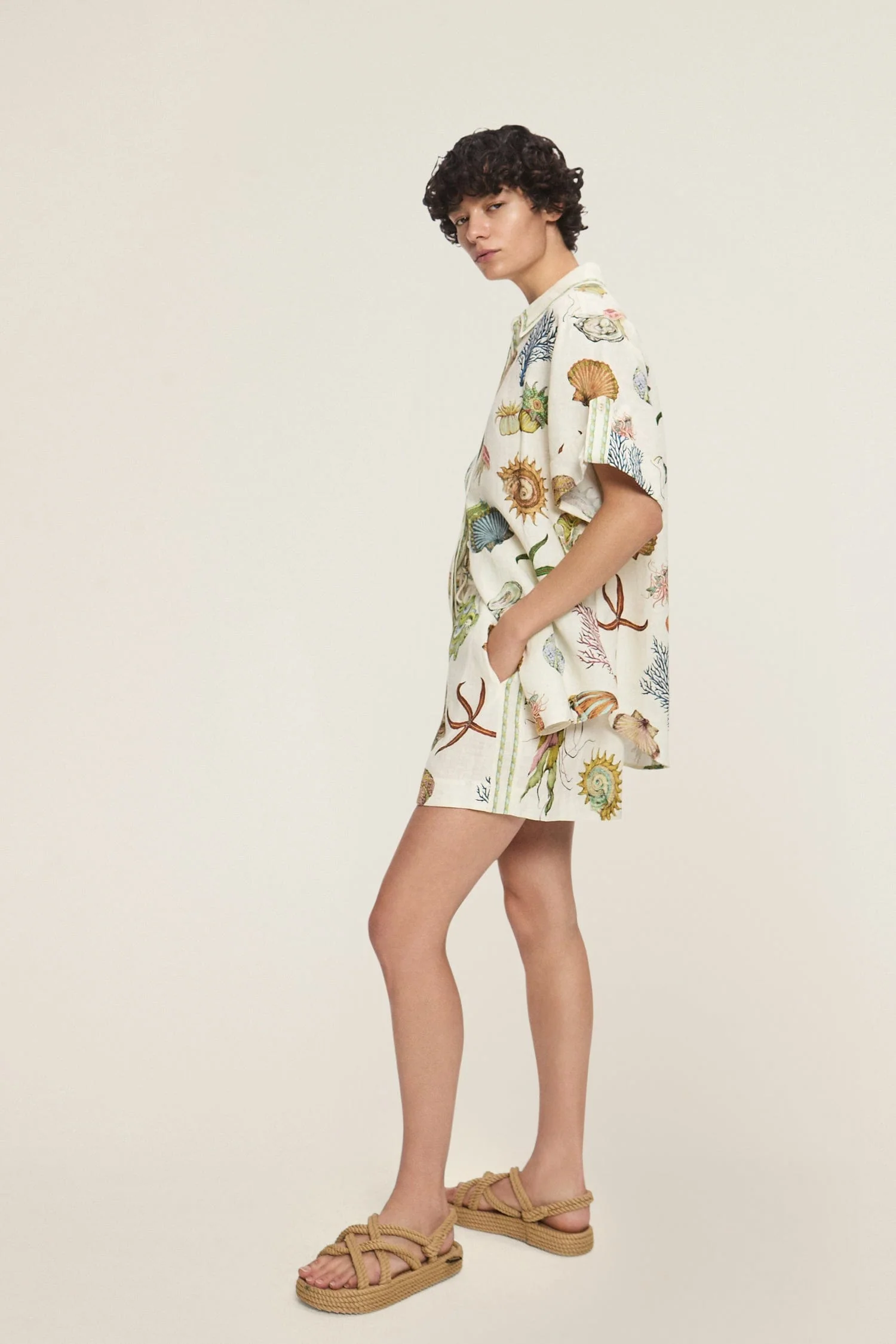 Ocean Garden Oversize Gömlek