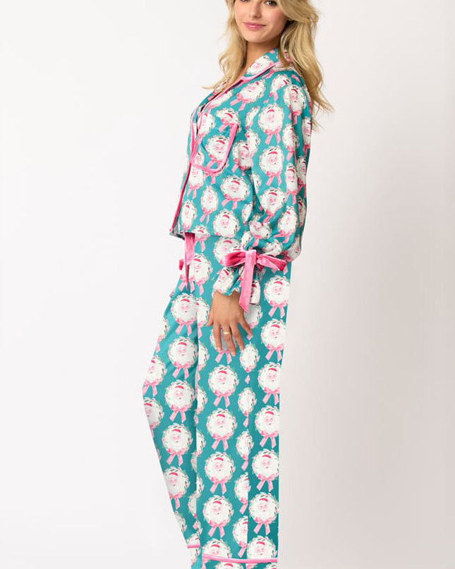 Noel Baba Baskılı Pijama Takımı