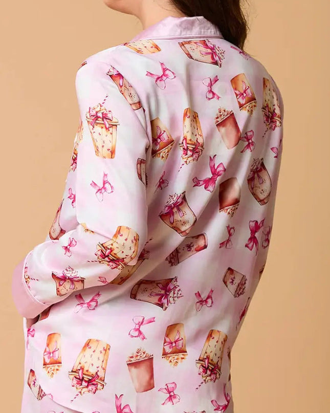 Noel Festivali Çizgili Pijama Takımı