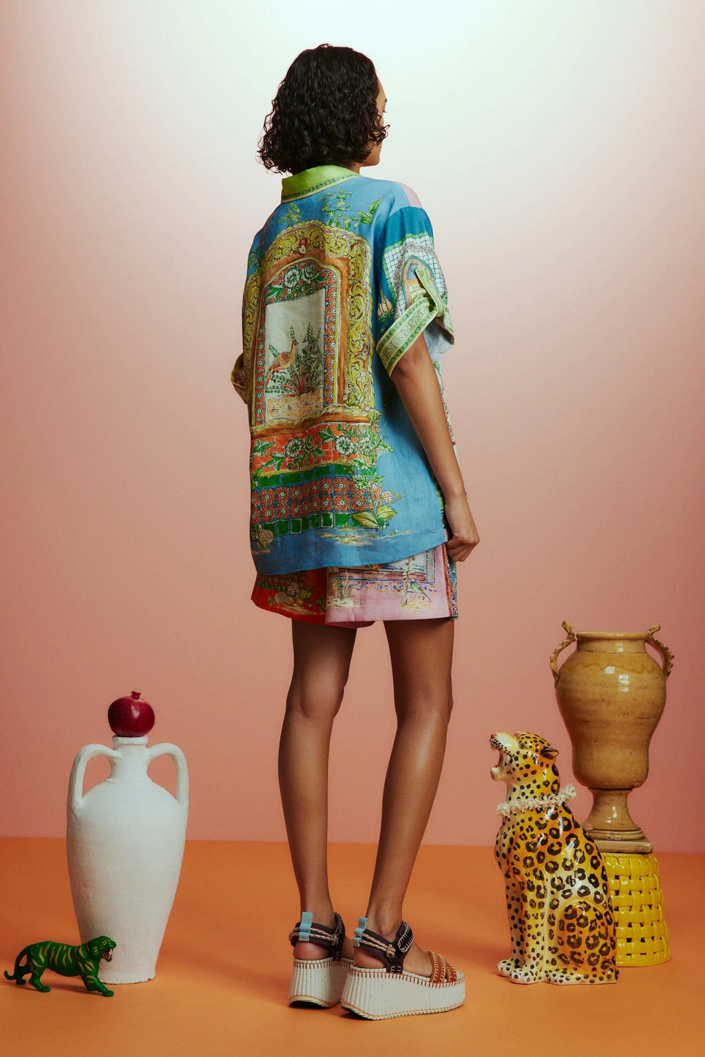 Portella Akdeniz Desenli Şort