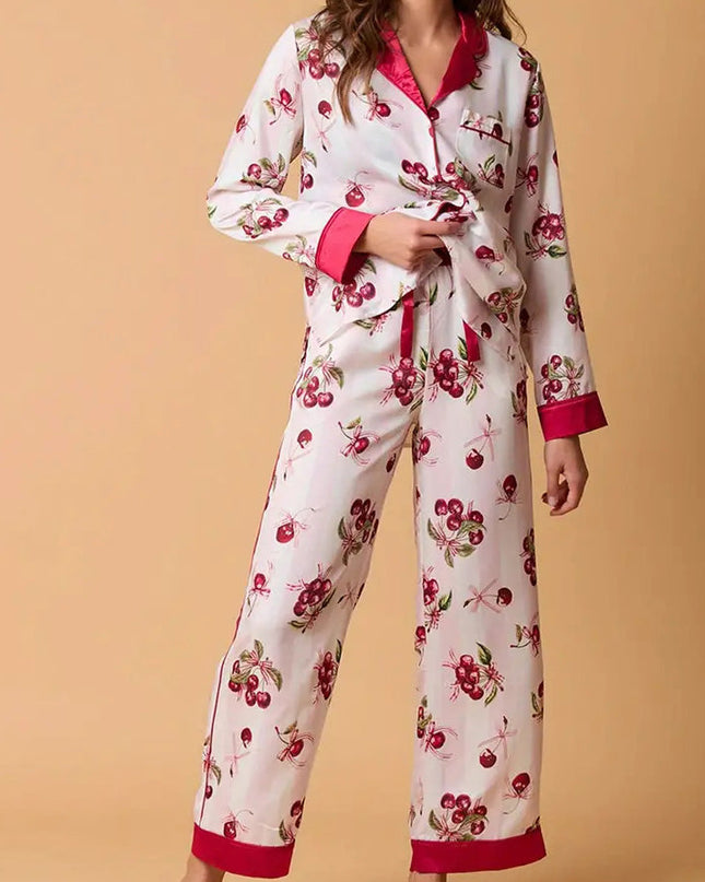 Noel Festivali Çizgili Pijama Takımı