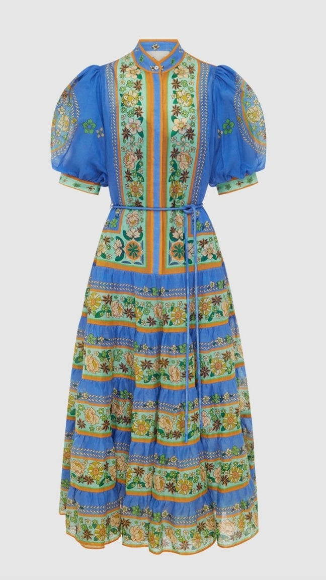 Flower Power Midi Elbise