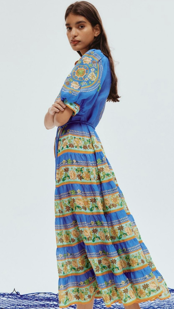 Flower Power Midi Elbise