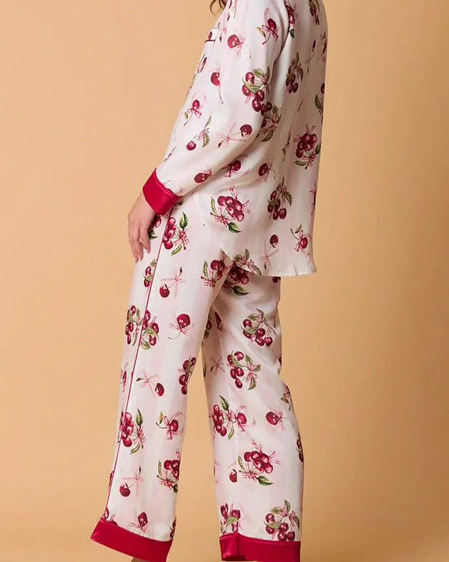 Noel Festivali Çizgili Pijama Takımı