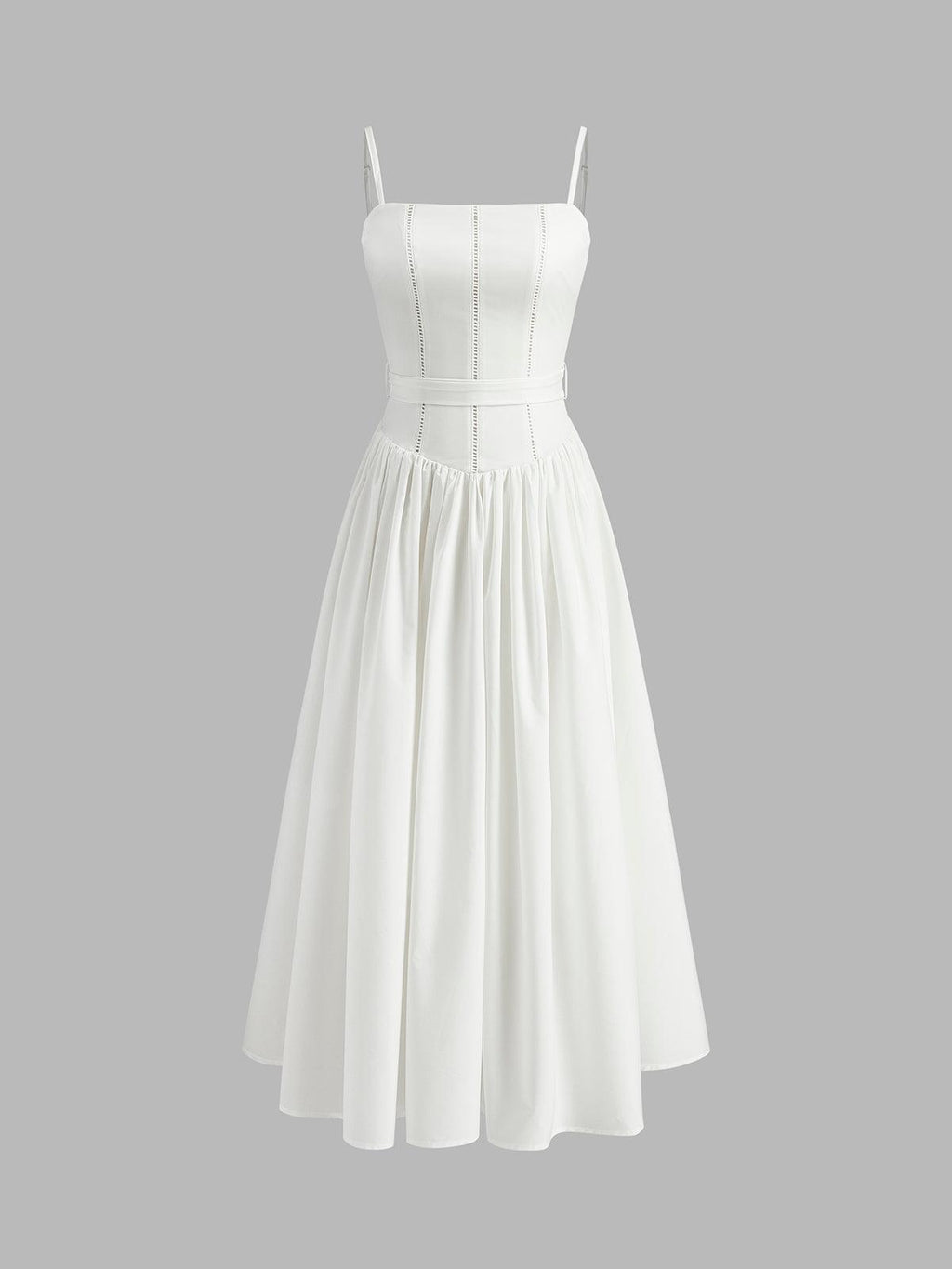 Saf Bir Yaz Sessizliği – Korsajlı Midi Elbise