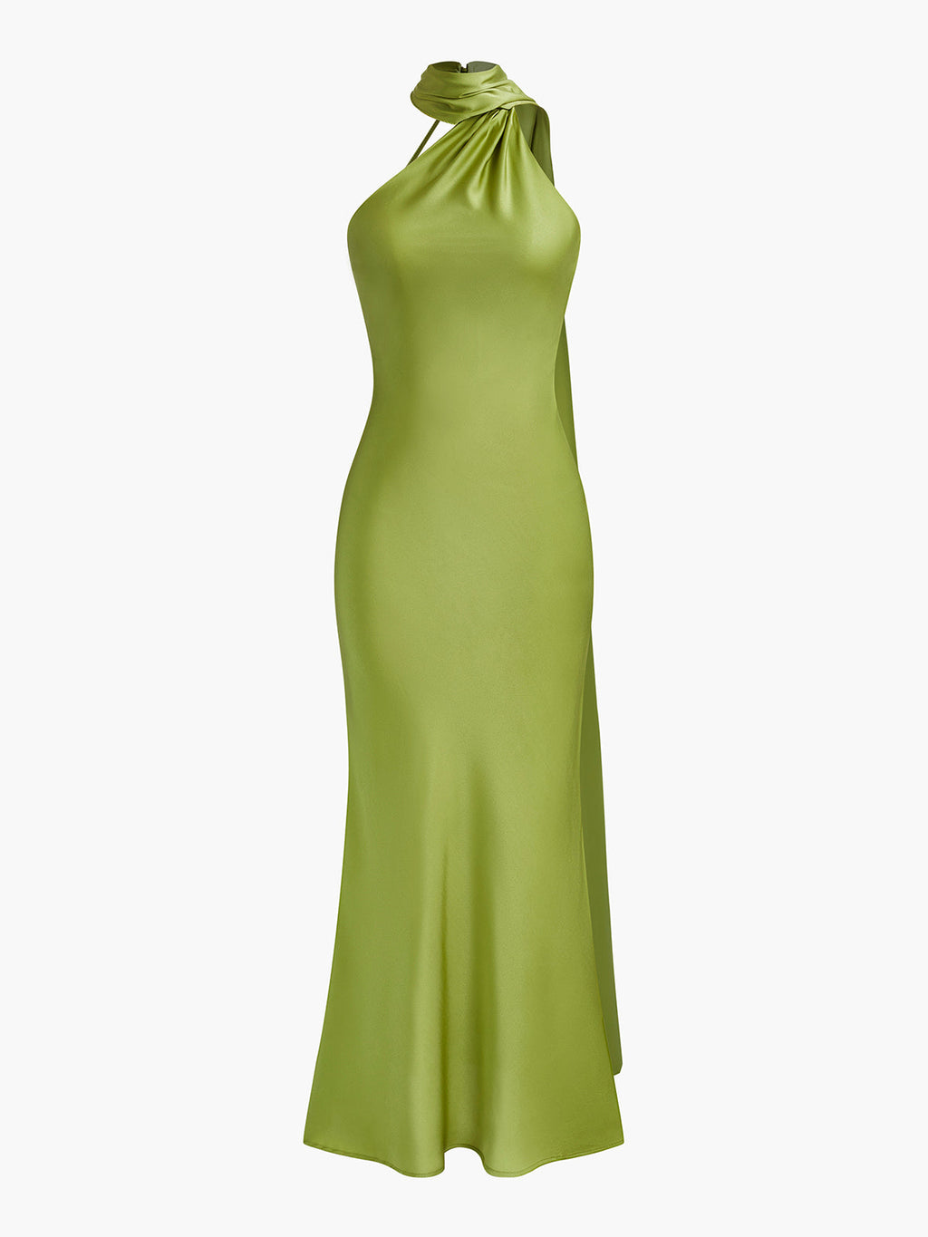 Yeşilin Ritüeli – Halter Yaka Maxi Elbise