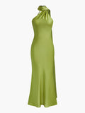 Yeşilin Ritüeli – Halter Yaka Maxi Elbise