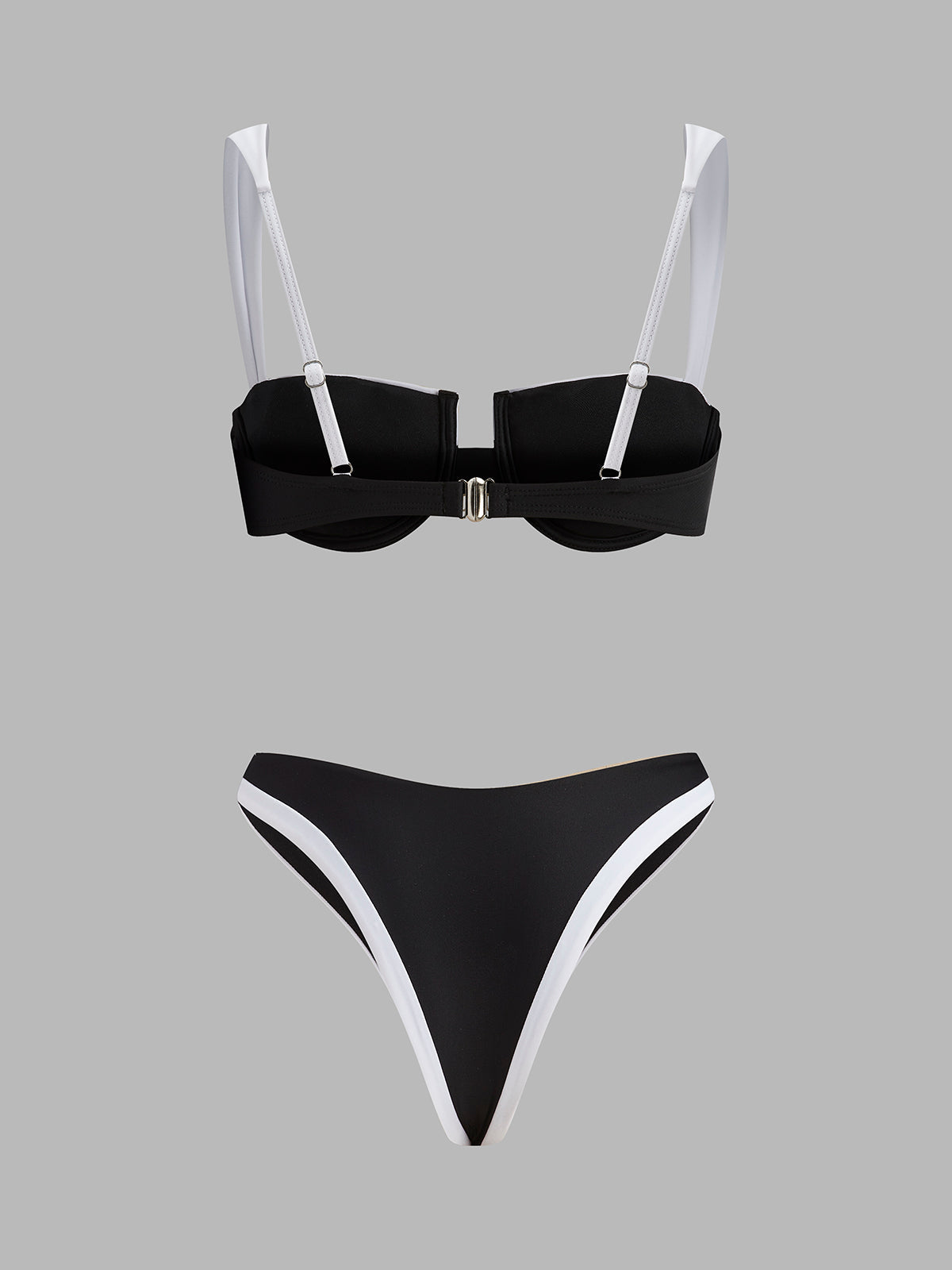 Kontrast Kesimli Kesim Bikini Takımı