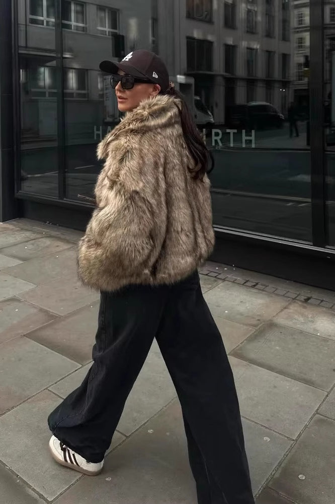 Şık Suni Peluş Ceket