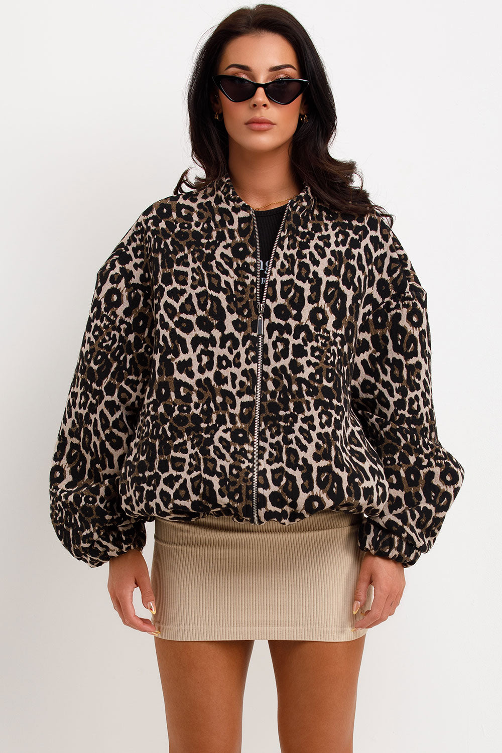 Retro Leopar Desenli Mont