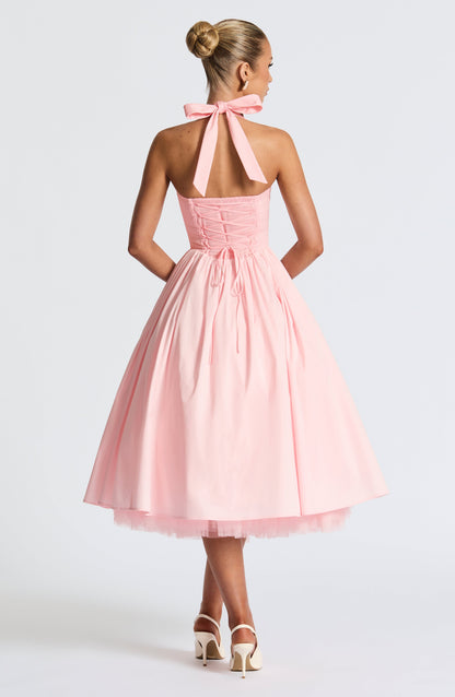 Cressida Pembe Midi Elbise