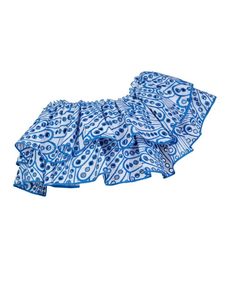 Dolly İşlemeli Dantel Katlı Fırfırlı Maxi Elbise Takım