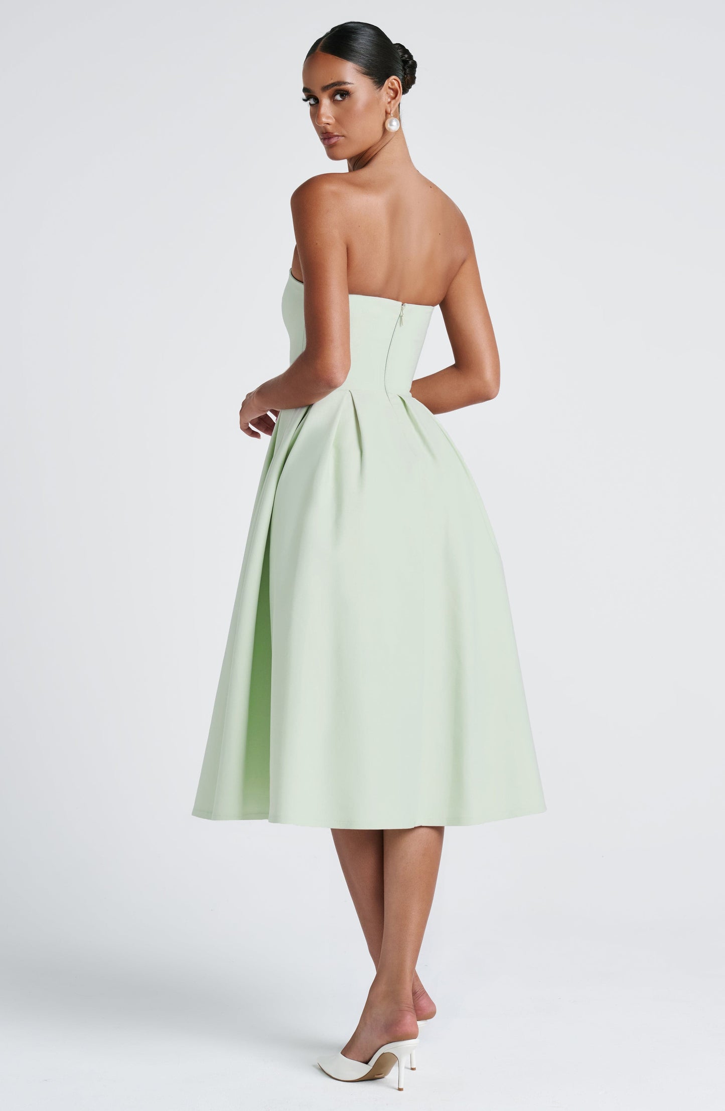 Edith Straplez Midi Elbise