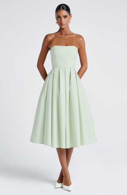 Edith Straplez Midi Elbise