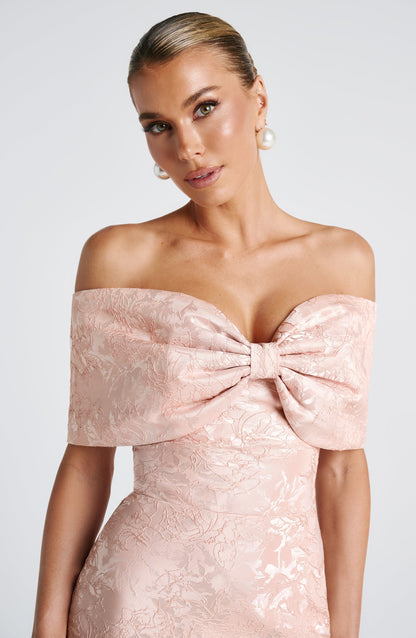 Emberly Maxi Elbise-Toz Pembe