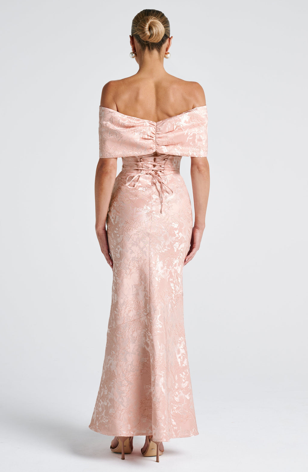 Emberly Maxi Elbise-Toz Pembe