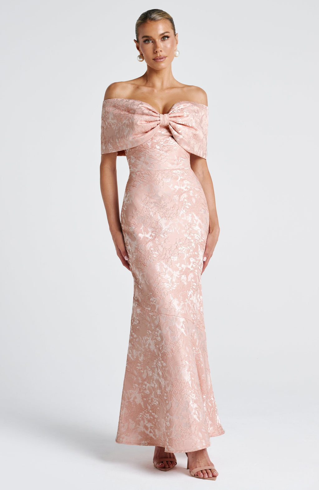 Emberly Maxi Elbise-Toz Pembe