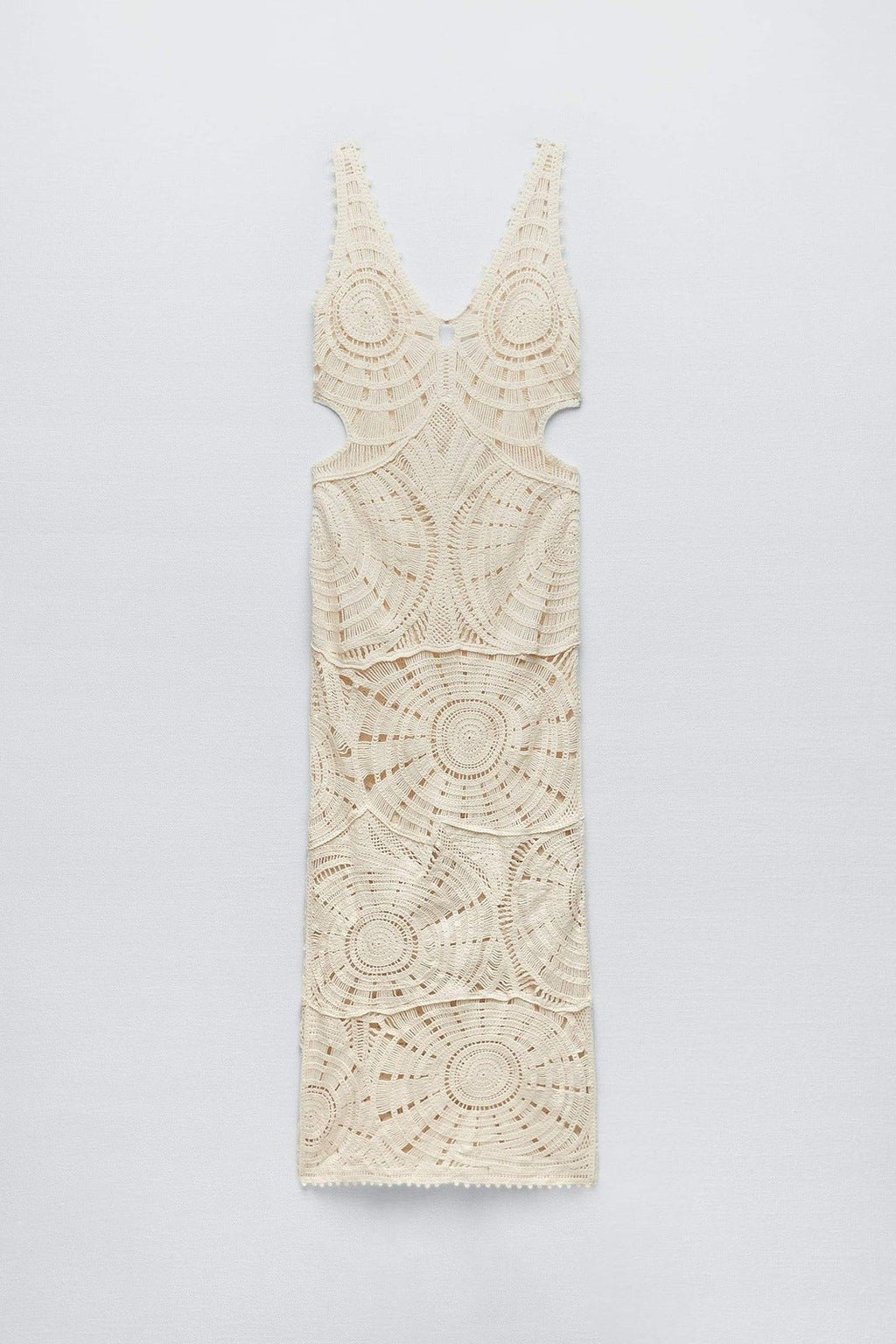 Ethel Cut-out Tığ İşi Uzun Elbise