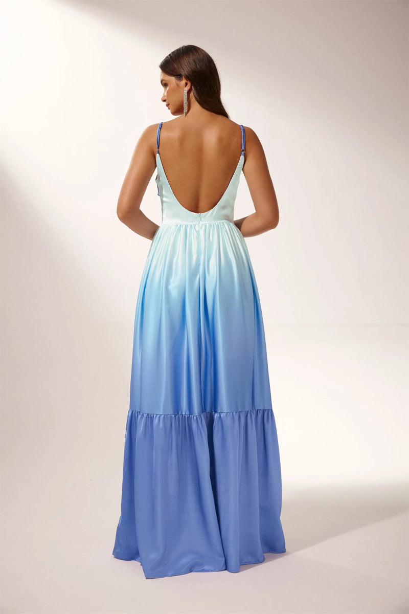 Ethel Cut-out Gradient Maxi Slip Elbise