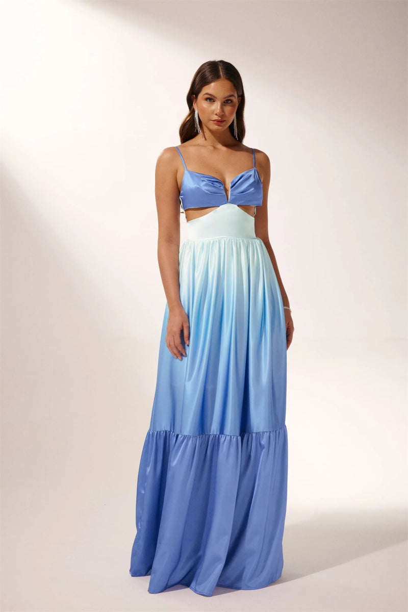 Ethel Cut-out Gradient Maxi Slip Elbise