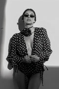 Gilda Polka Dot Uzun Kollu Bluz