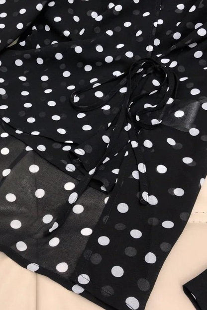 Gilda Polka Dot Uzun Kollu Bluz