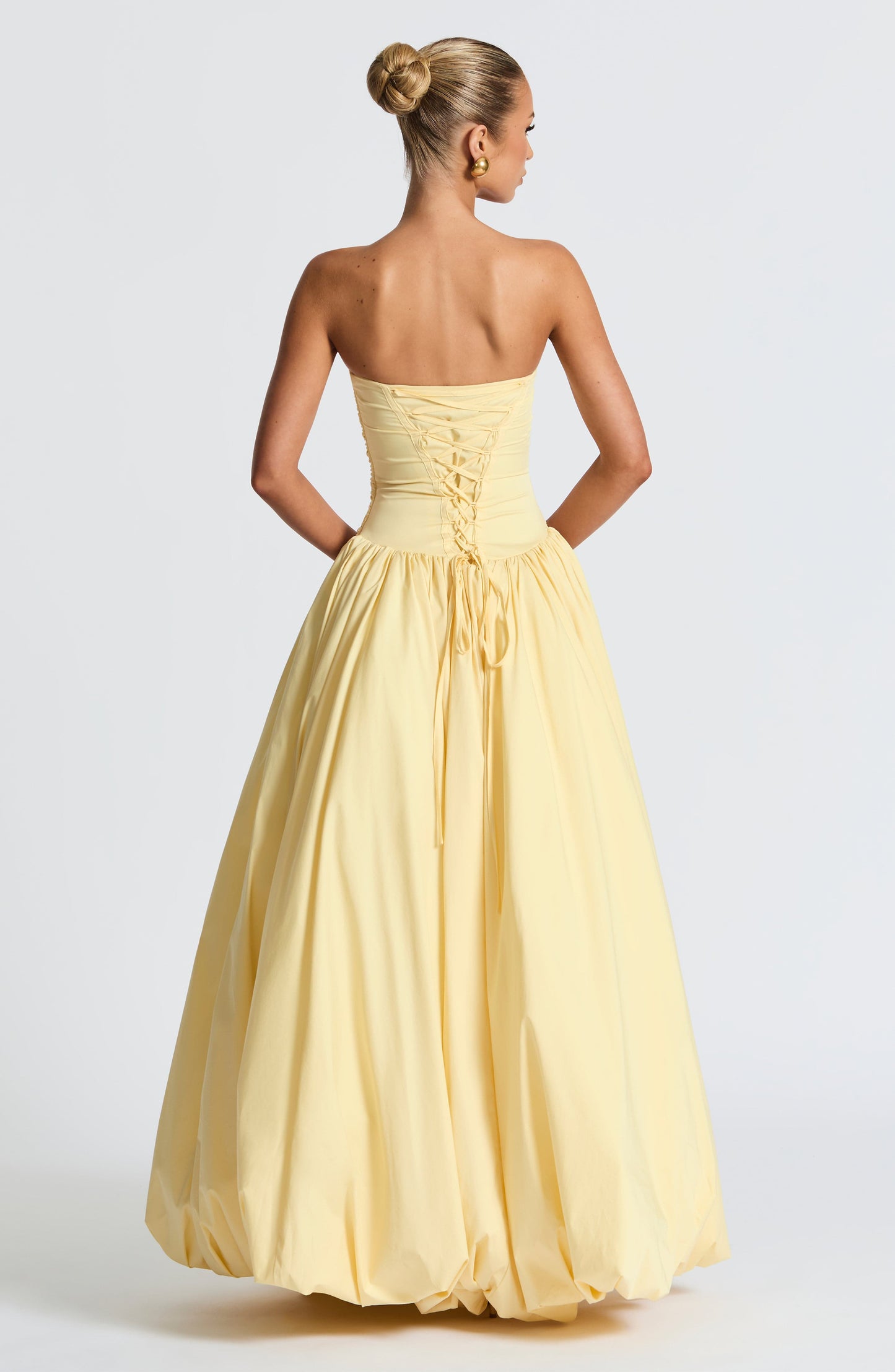 Jillian Maxi Elbise – Limon Sarısı